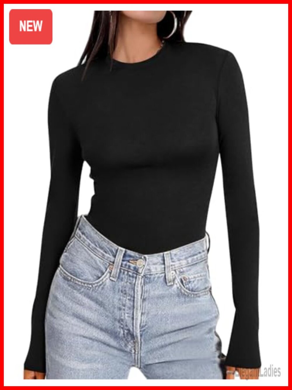 Women's Long Sleeve Thermal Fitted Top Crew Neck Base Layer